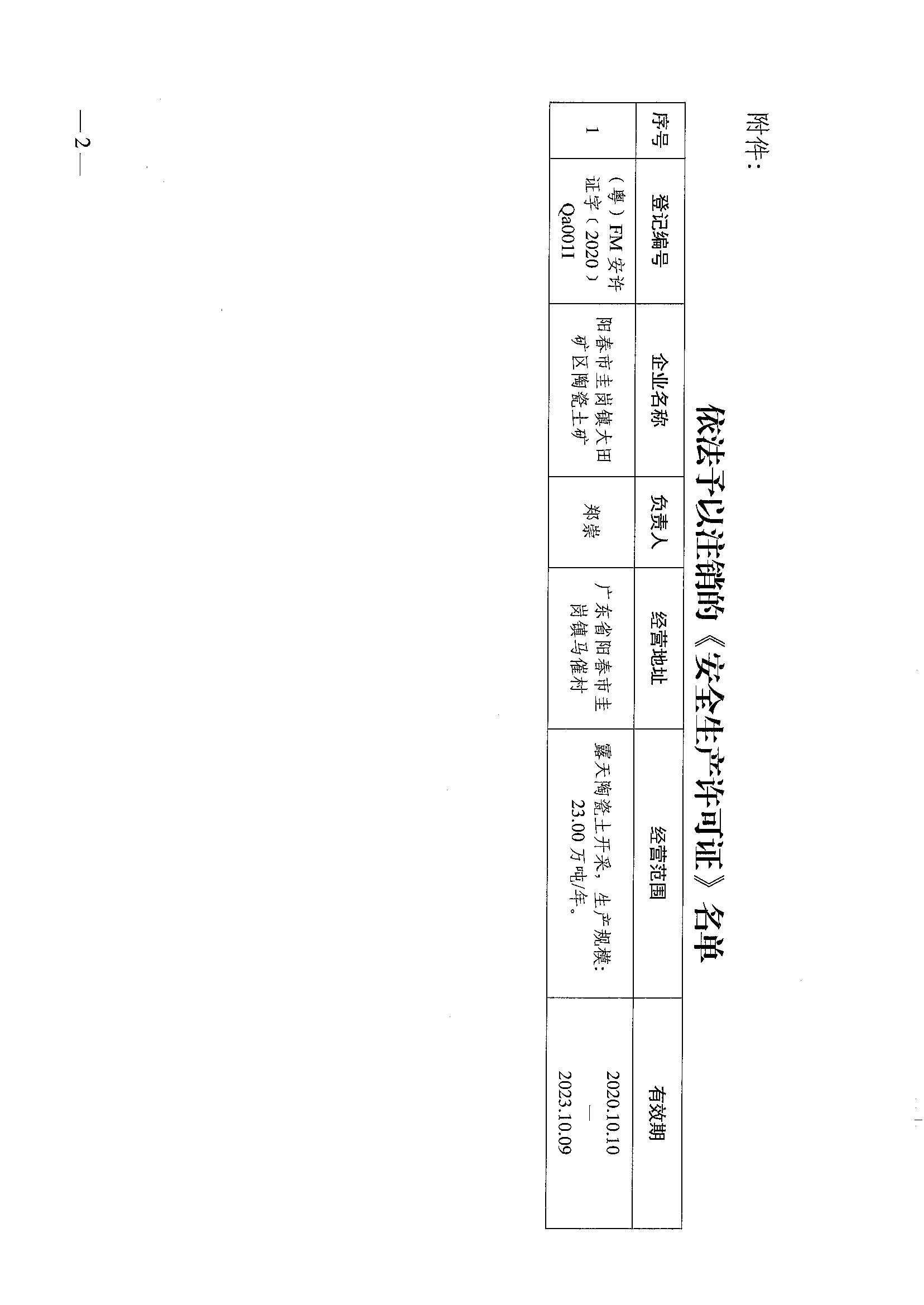 陽春市應急管理局關于注銷非煤礦山企業安全生產許可證的公告_01.png